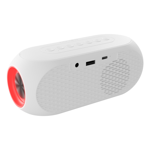 MIKADO MD-W7, Beyaz, 5W, FM Radyo, USB, AUX, Bluetooth, Kablosuz, Taşınabilir, 1200mAh Batarya, Alarmlı Saat, Derece ve Speaker