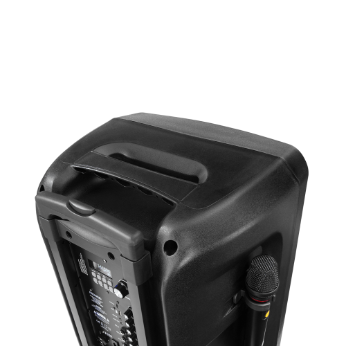 MICROLAB M63, 120W, Taşınabilir, BT/USB/AUX/TF/TWS, RGB Işıklı, Batarya, 2adet UHF Mikrofon, Karaoke/Parti, Bluetooth Speaker,