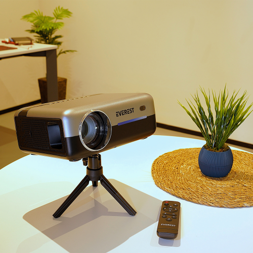 EVEREST PJ03, 300 LED Lümen, 1920X1080, 2xHDMI, 1xUSB, TF Soket, WiFi, Bluetooth, 30.000 Saat Led Ömrü, 3W Speaker, Android 9.0, FULL HD Projeksiyon Cihazı