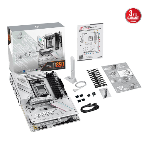 ASUS ROG STRIX B850-A GAMING WIFI, 4xDDR5, 4x M2, HDMI, DP, 2xType-C, Wi-Fi 7, Bluetooth v5.4, AM5 Soket GAMING Anakart