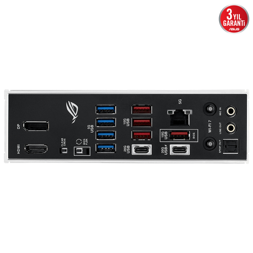 ASUS ROG STRIX Z890-H GAMING WIFI, 9066MHz, 4xDDR5, 4x M.2, HDMI, DP, Type-C, Wi-Fi 7, Bluetooth 5.4, Intel Core Ultra CPU(Seri 2), LGA1851 Soket, Gaming Anakart