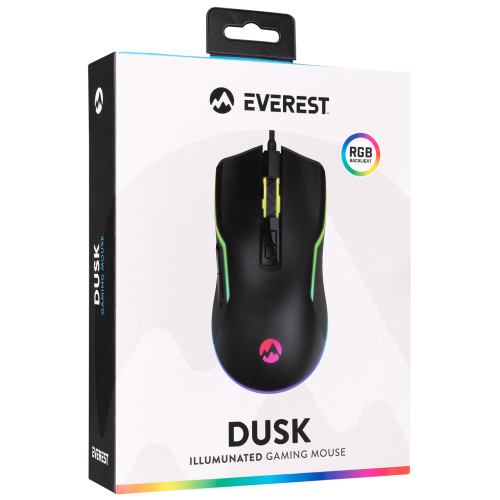 EVEREST SM-G14, DUSK, RGB Aydınlatma, USB Kablolu, Programlanabilir 7 Tuşlu, Gaming Mouse, 7.200 DPI, Siyah