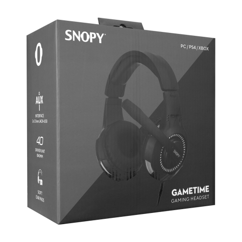 SNOPY SN-8800, GAMETIME, Kablolu, 3.5mm Jac, Bilgisayar, PS4, XBOX Gaming, Mikrofonlu, Kulaklık (Siyah)
