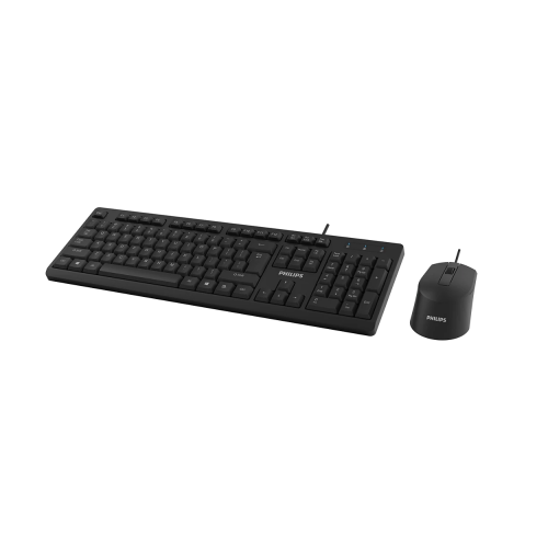 PHILIPS SPT6234B, Siyah, Türkçe Q, USB Kablolu, Klavye Mouse Set