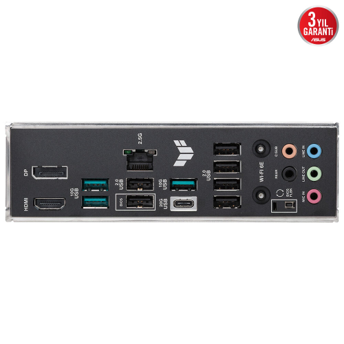 ASUS TUF GAMING B650E-PLUS WIFI, 4xDDR5, 3xM.2, DP, HDMI, Type-C, Wi-Fi 6E, Bluetooth v5.3, AM5 Soket Gaming Anakart