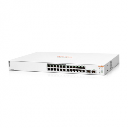 HP Aruba Instant On JL813A 1830-24G, 24Port,  GigaBit, 12 Port PoE, 195W, 2 Port Gigabit SFP, Yönetilebilir, Rack Mount Switch