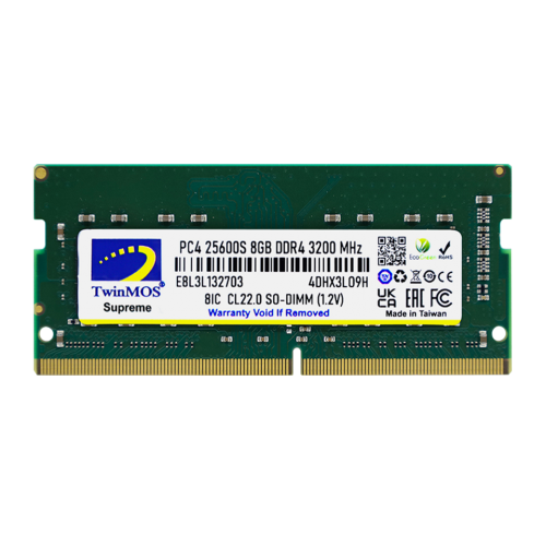 TwinMOS MDD48GB3200N, 8GB, DDR4, 3200MHz, 1.2V Notebook Ram