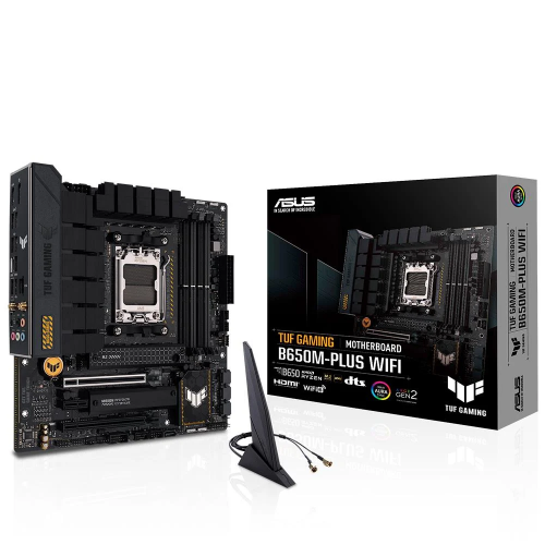 ASUS TUF GAMING B650M-PLUS WIFI, 4xDDR5, 2x M.2, HDMI, DP, Type-C, AMD Ryzen 7000 Serisi, AM5 Soket Anakart