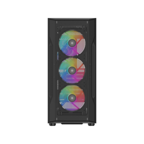 SAMA S40BK Black, H700BK 700W, 80 PLUS, Tempered Glass Panel, Mesh Ön Panel, Type-C, 4x120mm ARGB Fan, ATX, GAMING KASA
