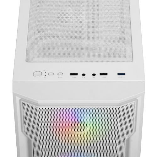 GAMDIAS ATHENA M6 Lite WH, 500W, Tempered Glass, Mesh, ARGB, ATX, White Edition, GAMING KASA