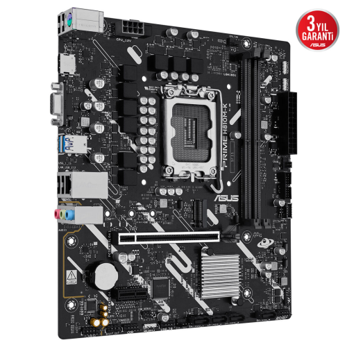 ASUS PRIME H810M-K, 2xDDR5, M.2, HDMI, D-SUB, LGA1851 Soket, ATX Anakart