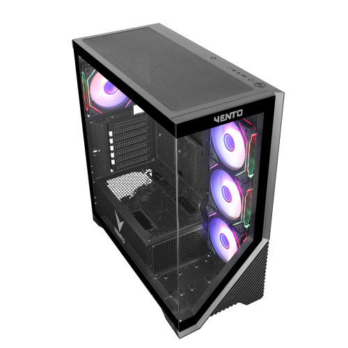 VENTO VG4202FLA, 850W, 80 Plus Siyah,  Temperli Cam, RGB, Mesh, ATX, Akvaryum Tipi, GAMING KASA