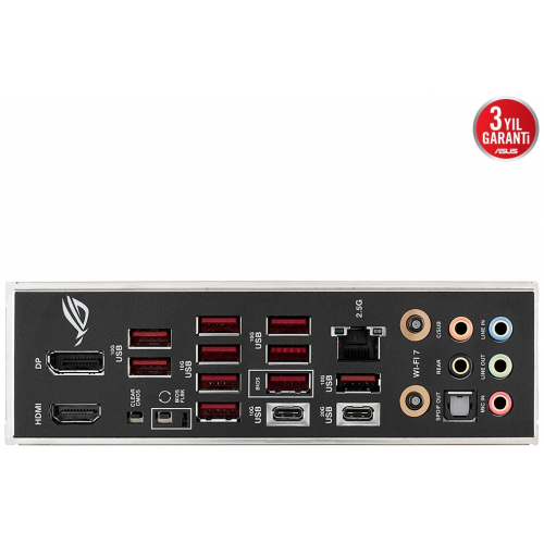 ASUS ROG STRIX Z790-E GAMING WIFI II, 4xDDR5,  5x M.2, HDMI, DP, Type-C, Wi-Fi 7, Bluetooth 5.4, 12-13-14.Nesil, LGA1700 Soket, ARGB Gaming Anakart