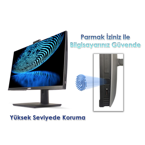 QUADRO EXPANSE AI B424 14165, i5-14400, 23,8" FHD Ekran, 16Gb Ram, 512Gb SSD, Pivot, Paylaşımlı VGA, Free Dos All In One PC