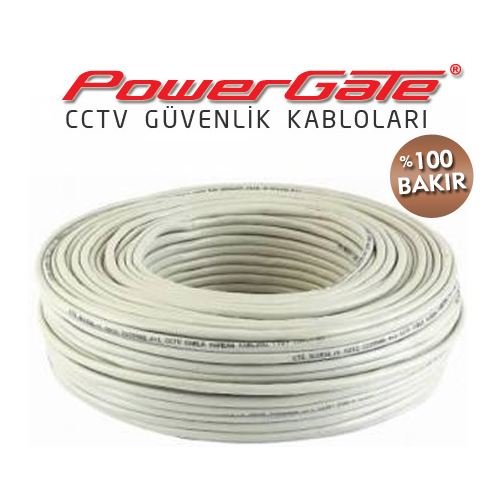 PowerGate EVO 100mt, 2+1 (2x0,22+0,33) %100Bakır, CCTV Güvenlik Kablosu