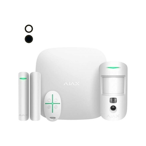 AJAX  StarterKit Cam Plus, Kablosuz, Alarm Kiti, BEYAZ