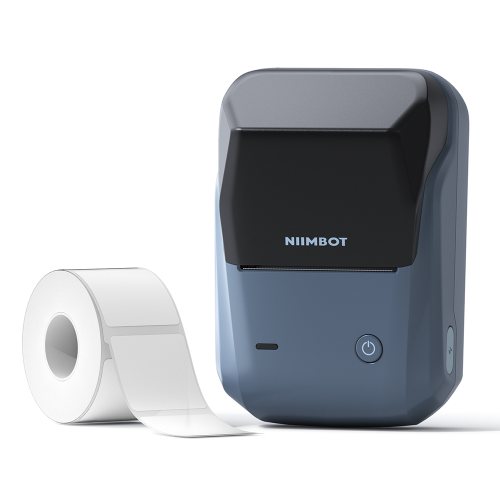 NIIMBOT B1, Taşınabilir, Mürekkepsiz, Termal Etiket Yazıcı (Bluetooth, USB) Uzay Mavisi