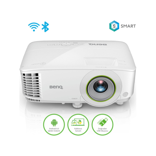 BENQ EW600, 3600 ANSI, 1280x800 WXGA, 1xHDMI, VGA, USB Okuyucu, DLP, Kablosuz Wireless, Android, SMART, Projeksiyon