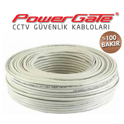 PowerGate CELL2 137mt, 2+1 (2x0,22+0,22) %100 Bakır, CCTV Güvenlik Kablosu