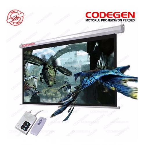 Codegen EX-30 MOTORLU PROJEKSİYON PERDESİ 300x225 (Arkası Siyah Fonlu - Duvar/Tavan Asılabilir)