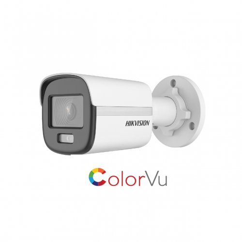 HIKVISION DS-2CD1027G0-LUF 2Mpix, 4mm Lens, H265+, 30Mt Gece Görüşü,Color Vu Lite, Full Time Color, Dahili Mikrofon, Metal Kasa Bullet IP Kamera