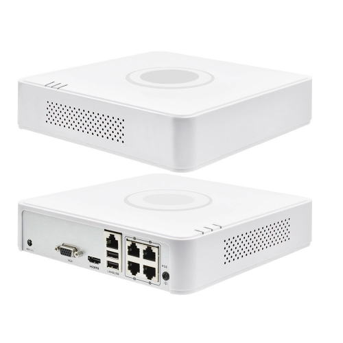 HIKVISION DS-7104NI-Q1/4P, 4Kanal PoE, 4Mpix, H265+, 1 HDD, UHD 1520P Kayıt, 40-60Mbps Bant Genişliği, NVR
