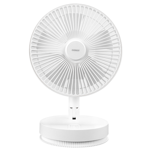 EVEREST EFN-600, BEYAZ, 4 Kademeli Hız, 8" Kanat, Masaüstü Kullanım, Taşınabilir, Dahili 2000mAh Bataryalı, Type-C Şarj Girişli, Kumandalı, Vantilatör