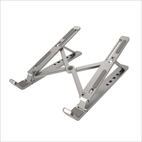 ENKADO EKD-NT20, 10"-18" Notebook Standı, Taşınabilir, Katlanır, 7 Kademeli Ayarlanabilir Yükseklik, Alüminyum (Gümüş)
