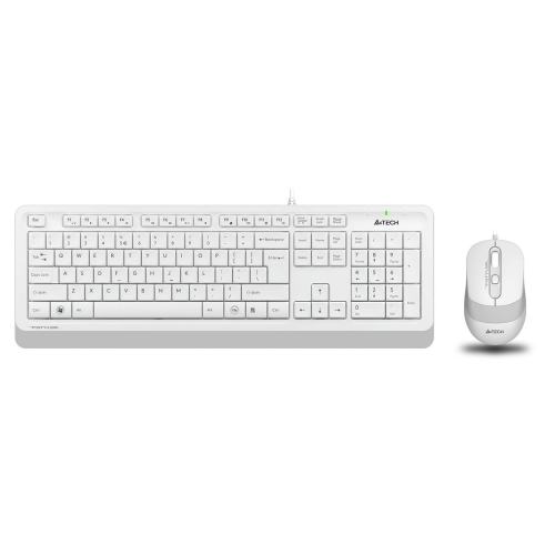 A4 TECH F1010, Beyaz, FSTYLER, USB Kablolu, Türkçe Q, M.Medya Klavye Mouse Set