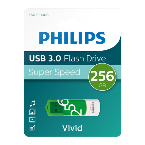 PHILIPS FM25FD00B, 256GB, USB 3.0, Vivid, Yeşil, Flash Disk