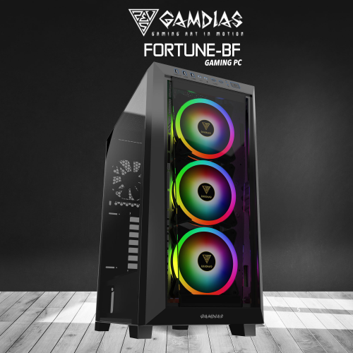 GAMDIAS FORTUNE-BF, i7-12700, 16Gb Ram, 500Gb NVMe SSD, 8Gb GDDR6 RTX3070 Ekran Kartı, 750W Kasa, Free Dos GAMING PC