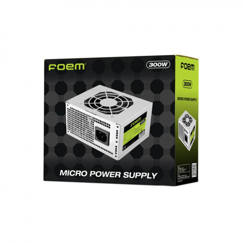 FOEM FPS-M30F8 300W, 8cm Fan, SATA Mini ATX PSU. (Micro ATX ve ATX Kasalar ile Uyumlu değildir, Sadece Mini ATX Kasalar için uyumludur.)