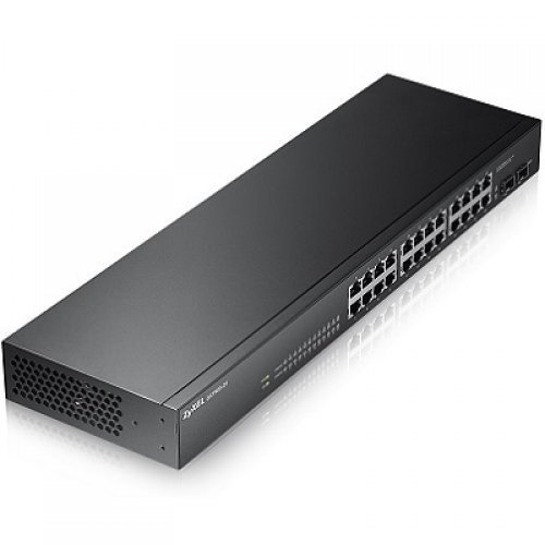 ZyXEL GS1900-24 EU, 24 Port, GigaBit, +2Port SFP, Yönetilebilir, Rackmount Switch