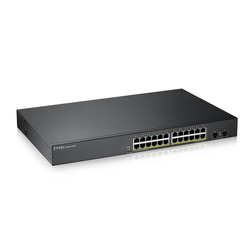 ZyXEL GS1900-24HP V2, 24 Port, GigaBit, 24 Port PoE, 170W, +2Port GigaBit SFP, Yönetilebilir, Rackmount Switch