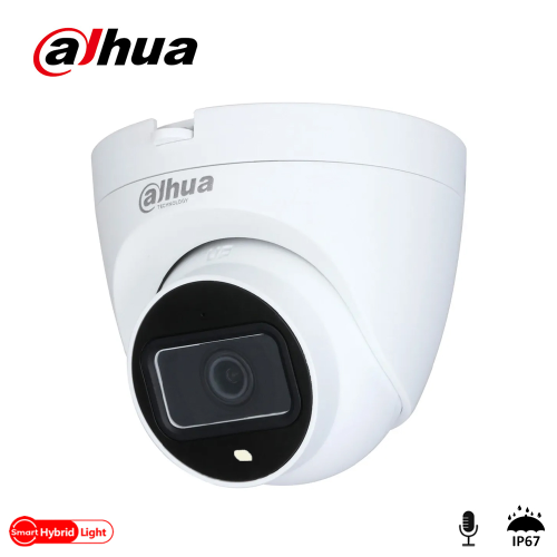 DAHUA IPC-HDW1431V-SA, 4Mpix, 2,8mm Lens, H265+, 30Mt Gece Görüşü, Dual Light, Mikrofonlu, PoE Dome IP Kamera