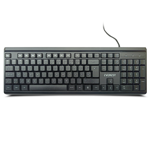 EVEREST KB-741F, USB Kablolu, Türkçe F,  2 metre Bakır Kablolu, Standart Klavye (Siyah)