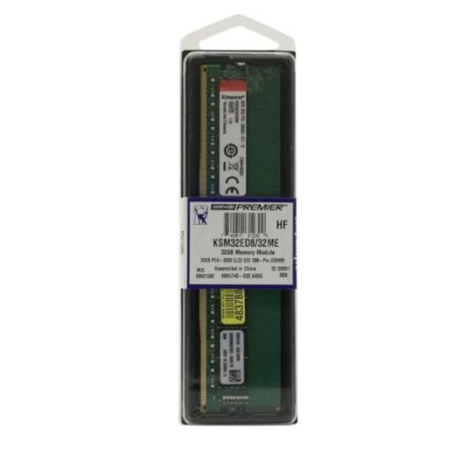 KINGSTON KSM32ED8/32ME, 32Gb, 3200Mhz, DDR4, ECC, CL22, UDIMM, SERVER RAM