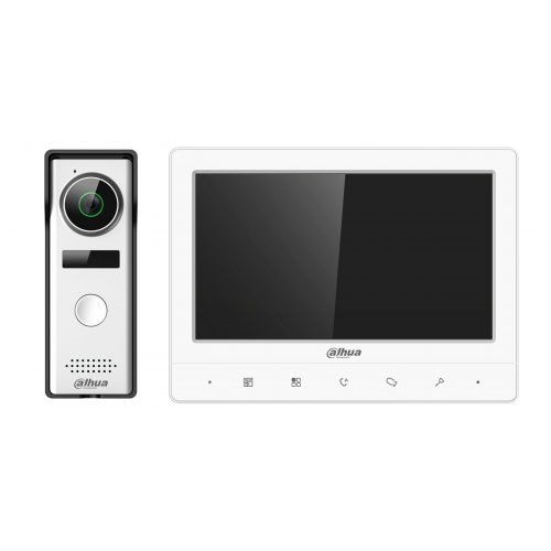 DAHUA KTA02, Analog Villa Tipi Görüntülü  İnterkom Kit, 7 inç TFT Ekran, 1,3Mp Kamera, Analog Villa Kit