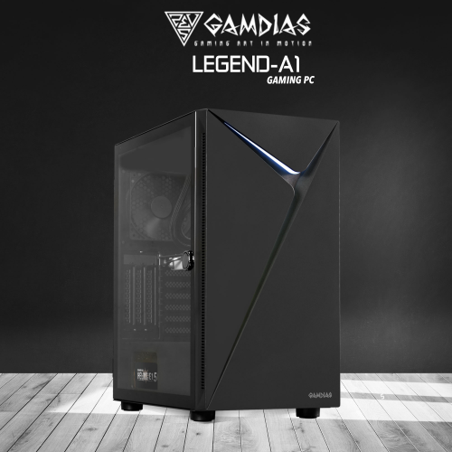 GAMDIAS LEGEND-A1, i5-12400F, 16Gb Ram, 500Gb NVMe SSD, 4Gb GDDR5 R9 370 Ekran Kartı, 500W Kasa, Free Dos GAMING PC