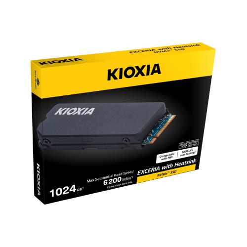 KIOXIA EXCERIA HEATSINK G4, LSC11K1T02G8, 1TB, 6200/4900, Gen4, NVME PCIe M.2 2280, SSD,(Soğutuculu)