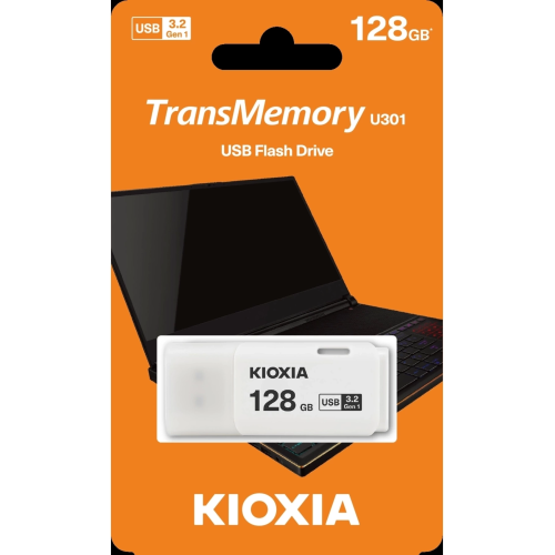 KIOXIA U301K 128GB USB 3.2 Gen1 TransMemory Flash Disk (Siyah)