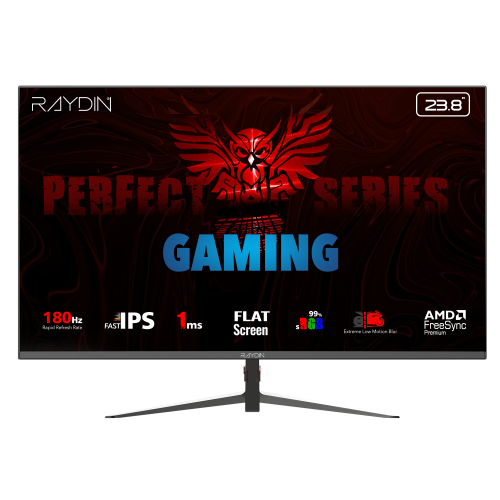 RAYDIN MM24DFI-180HZ, 23.8", 1ms, 180Hz, Full HD, HDMI, DP, IPS LED, Flat, Frameless, FreeSync Gaming Monitör