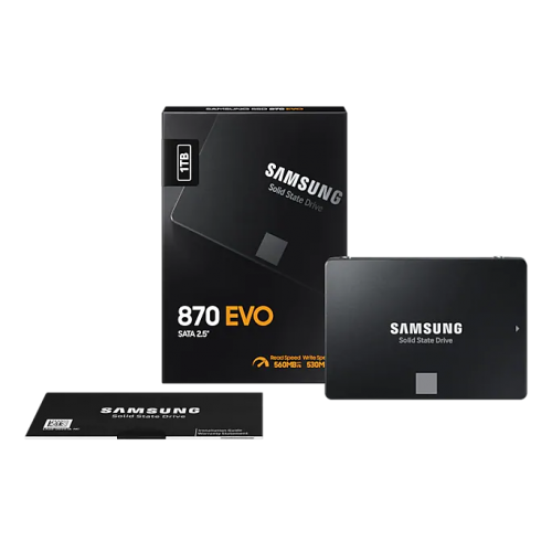 SAMSUNG MZ-77E1T0BW 870 EVO 1TB 560/530, 2,5" SATA SSD (Türkiye Distribütörü Garantili)