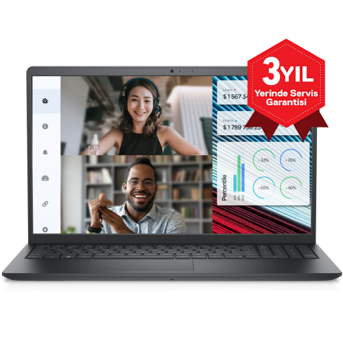 DELL Vostro 3520, N1605PVNB3520U, i5-1235U, 15,6&quot; FHD, 8Gb Ram, 256Gb SSD, Paylaşımlı Ekran Kartı, Free Dos Notebook