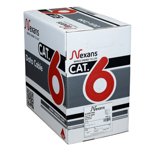 NEXANS CAT6, 305M, 23AWG (0,58mm), UTP, %100  Bakır, LSZH Halogen Free, Kablo (Turuncu)