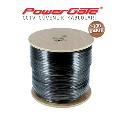 PowerGate OUT 565mt, 2+1 (2x0,50+0,33) %100Bakır, DIŞ ORTAM CCTV Güvenlik Kablosu
