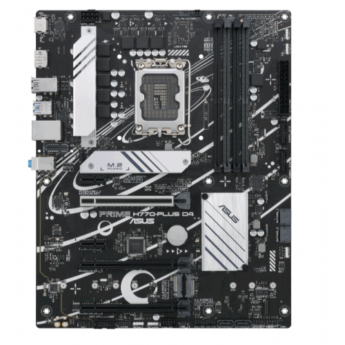 ASUS PRIME H770-PLUS D4, 4xDDR4, 3x M.2, HDMI, DP, Type-C, 12-13.Nesil, LGA1700 Soket, Anakart