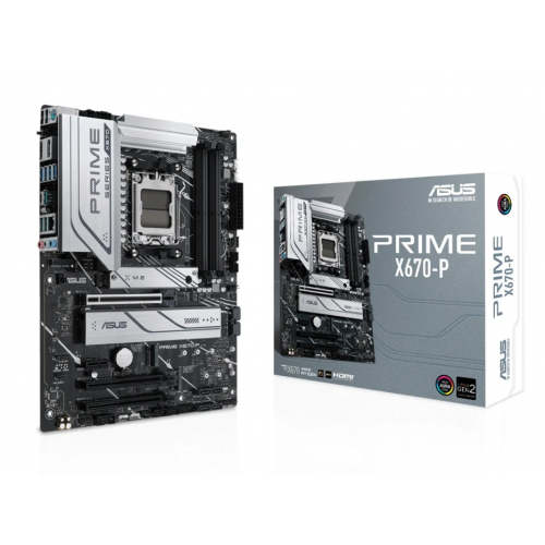 ASUS PRIME X670-P, 4xDDR5, 3xM.2, HDMI, DP, Type-C, AMD Ryzen 7000 Serisi, AM5 Soket Anakart