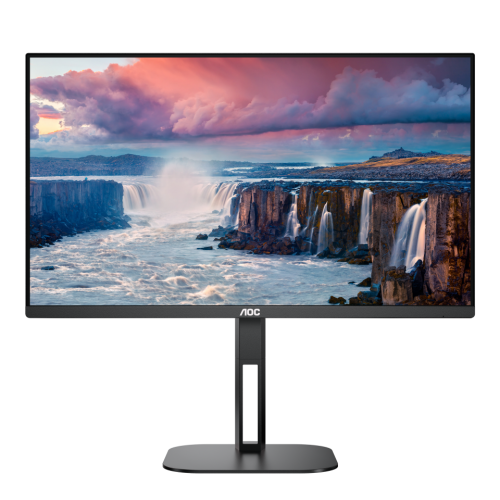 AOC Q27V5C/BK 27&quot; 1ms, 75hz, 2K Quad HD, HDMI, D USB, Type-C, 2X3W Hoparlör, Pivot, IPS Panel Monitör