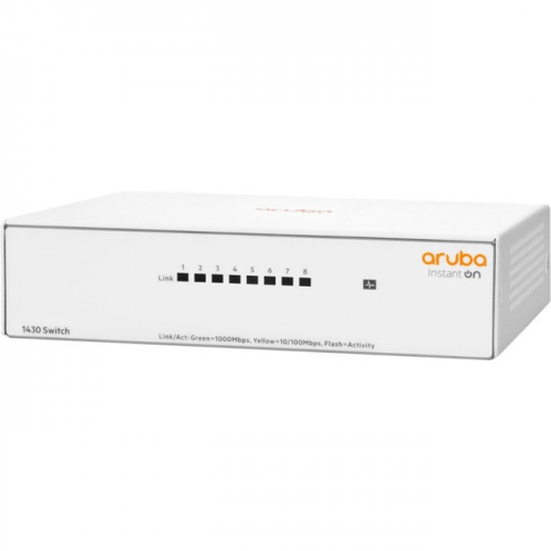 HP Aruba Instant On R8R45A 1430-8G, 8Port, GigaBit, Yönetilemez, Masaüstü Switch